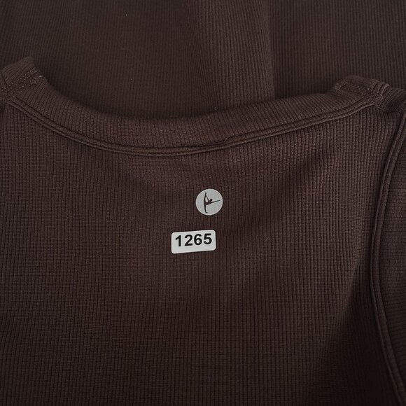 90 Degrees Womens Brown Ribbed Sleeveless Tank Top Casual‎ & Stretchy XS/S - Picture 3 of 9